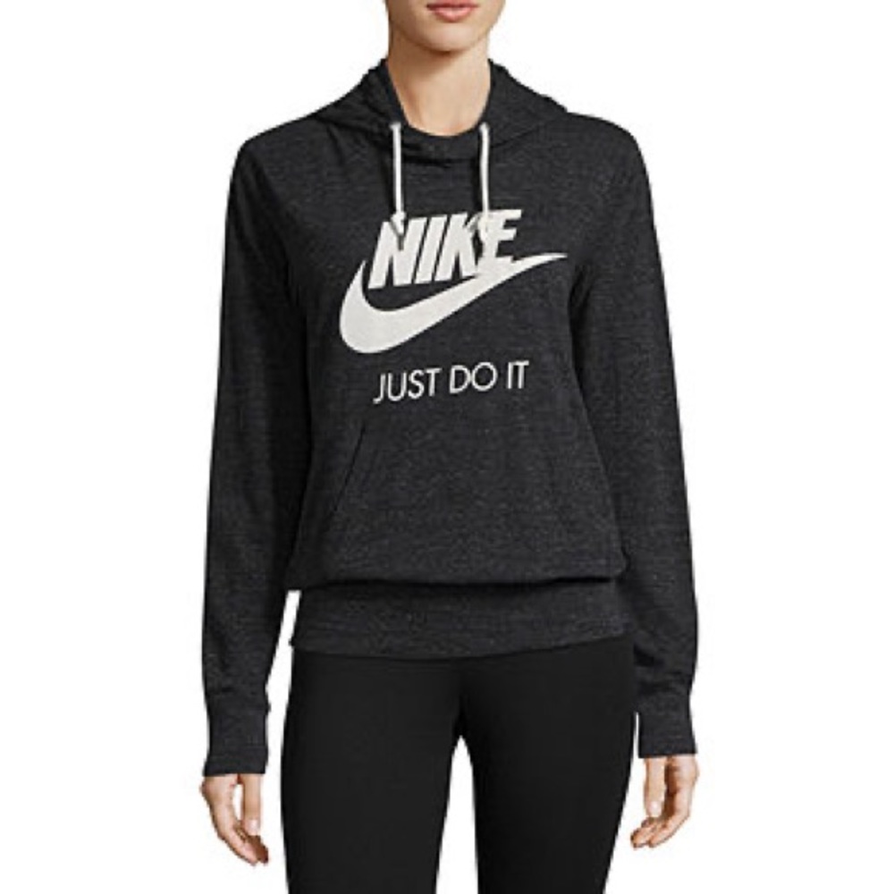 Nike Gym Vintage Lightweight Pullover Hoodie, XS, black sail